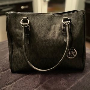 Michael Kors Monogram Leather Shoulder Bag